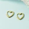 Arete de Amor con Forma de Corazón de Durazno Estilo Coreano para Mujer Nuevo Elegante de Alta Gama Simple Estilo Frío Arete de Comercio Exterior