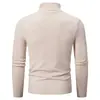 Tejidos de Punto para Hombre Exportación Transfronteriza Venta al por Mayor Otoño 2025 Nuevo Tejido de Punto para Hombre Puntada Delantera y Trasera Cuello Alto Ropa Interior de Punto
