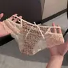 Pequeño Leopardo Salvaje ~ Nuevas Bragas de Encaje con Estampado de Leopardo Sexy de Puro Deseo para Mujer, Braguitas de Algodón Puro con Triángulo en la Entrepierna, de Tiro Bajo y Caladas para Niñas