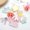 Accesorios de Resina de Insectos Coloridos de Dibujos Animados DIY Pasador Hecho a Mano Accesorios para el Cabello Diadema Hebilla de Zapato Colgante Materiales Decorativos Mayoreo