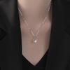 Collar Möbius de Plata Esterlina S999 para Mujer, Lujo Ligero, Nicho, Nuevo Estilo, Cadena Clavicular de Alta Gama, Regalo de Tanabata para Novia
