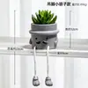 Planta en maceta de muñeca colgante estilo INS, adorno de planta artificial de cactus suculento para escritorio, decoración creativa para el hogar