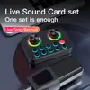 Tarjeta de Sonido para Transmisión en Vivo de Bolsillo Cross-Border Box7 con Empaque e Instrucciones en Inglés, Dispositivo Mágico Estéreo, USB Externo para Computadora