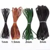 Punto 1 1.5 2 3mm cordón redondo de cuero color cordón de cuero accesorios DIY fabricantes de Yiwu al por mayor