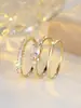 Venda Quente Transfronteiriça Conjunto de Três Peças Anel de Diamante Redondo Branco Diamante Marquise Anel de Noivado Aniversário Luxo Estilo Quente Anel de Moda