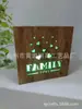 Lámpara de Mesita de Noche Pastoral Coreana para Dormitorio Lámpara de Madera Tallada Hueca Decoración del Hogar Lámpara de Viento