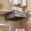 Prateleiras em Degraus para Guarda-Roupa, Divisores de Roupas, Porta-Roupas Íntimas Estilo Gaveta, Organizadores de Roupas para Armário, Cestas Extensíveis Deslizantes