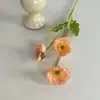 Flor de papoula com flocado Flor de seda Flor artificial da moda para internet Decoração de salão de casamento casa Adereços de fotografia