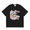 260g Casa Casablanca Manga Corta Versión Auténtica Ins Marca de Tendencia de Nicho Europeo y Americano Algodón Casual Camiseta High Street