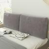 Cojín Suave con Respaldo para Mesita de Noche, Soporte Lumbar para Cama, Cojín para Habitación Tatami, Lino, Extraíble y Lavable, Moderno y Sencillo