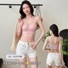 Sutiã Envolvente Costas Lindas com Bojo Fixo e Anel de Coração Ajustável para Mulheres Usarem por Fora Camisete Sexy para Usar por Baixo Top Sexy