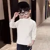 Camiseta interior de terciopelo para niños, cuello medio alto, forro polar, ropa abrigadora para niños, suéter, top, otoño e invierno, camiseta para bebé, ropa de otoño