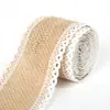 Encaje de Rollo de Lino DIY Hecho a Mano Boda Navidad Manualidad Encaje de Rollo de Lino Rollo de Lino Cuerda de Cáñamo Mayoreo