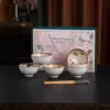 Conjunto Auspicioso de Louças e Utensílios de Mesa de Cerâmica Chinesa Evento de Inauguração de Casa Casamento Evento de Negócios Presente Caixa de Presente de Cerâmica