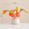 Shumen simulação fruta caqui flor de seda flor falsa flor seca buquê vaso pacote sala de estar arranjo de flores decoração decoração