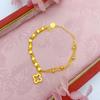 Pulseira Trevo de Quatro Folhas Didi para Mulheres Design de Nicho Moda Ouro Areia Laser Quadrado Pequeno Pulseira de Açúcar Pétala Prata Quebrada para Mulheres