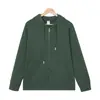 Sudadera con capucha y cremallera para hombre de algodón puro 350g, nueva de otoño, marca de moda, color liso, cremallera metálica, sudadera de rizo