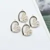 Atacado Moda Full Diamond Borboleta Gota de Óleo Coração Vazado DIY Joias Doces Brincos Pingente Liga DIY Acessórios