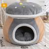 Nido para Gato de Hongo Invierno Engrosado Cálido Conejo Felpa Removible y Lavable Nido para Mascota Nido Redondo Tamaño Pequeño Suministros de Perrera para Perros