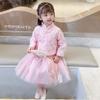 Meninas 'Hanfu primavera e outono vestido meninas 'primavera nova chegada crianças bebê menina vestido estilo chinês super fada