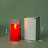 Lámpara de vela roja LED lámpara de noche creativa lámpara de vela roja de simulación lámpara de vela sin humo lámpara de Buda accesorios de lámpara lámpara