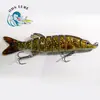 130mm 17g Señuelo Artificial Flexible para Nadar Perro Pez Señuelo Falso Señuelo de Nueve Secciones Pez Plástico Señuelo Duro Señuelo Falso