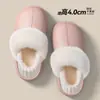 Pantuflas de Algodón Desmontables para Mujer Invierno 2025 Estilo Nuevo Forradas de Felpa Impermeables y Resistentes a las Manchas Zapatos de Algodón de Suela Gruesa que se Pueden Usar Afuera en Invierno para Hombre