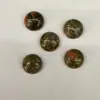 Ventas Directas de Fábrica Transfronterizas Anillo Redondo Multicolor de Piedra Ojo de Tigre Natural Superficie Accesorios de Piedra Agata Europeos y Americanos Parche por Lote