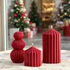 Velas Aromáticas Rayadas Borgoña Personalizadas, Luz de Mesa Creativa con Fragancia para Bodas, Regalo de Alta Gama para Niñas