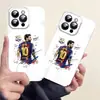 Messi Barcelona No. 10 Carcasa de Vidrio para Teléfono con Vista Trasera de Graffiti para iPhone 17Pm Película Ultra Delgada Ventilador Funda de Cobertura Total