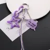 Cordão de Celular Color Block Estilo Coreano Dopamina Chaveiro Artesanal DIY Pingente de Bolsa Materiais e Peças