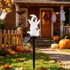 Nuevas luces LED de Halloween para el suelo, luces de Halloween tipo calabaza para el suelo, luces solares de paisaje para jardín y patio