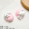 Columna de perro globo feliz de dibujos animados brillantes accesorios pequeños de resina material hecho a mano con pegamento de crema funda de teléfono móvil casera