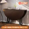 Mesa de Jantar Dobrável para Uso Doméstico, Mesa de Jantar Redonda, Mesa Dobrável Móvel, Modelo Novo Dobrável para Uso Doméstico, Mesa de Jantar Redonda Grande, Fábrica