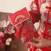 Envelope Vermelho Grande de Tecido para Casamentos, Pacotes Vermelhos de Casamento, Dote, Cerimônia do Chá, Noivado, Bolsa de Casamento Estilo Chinês