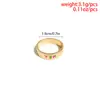 Joyería Transfronteriza Europea y Americana Anillo Geométrico Simple de Letra Retro Anillo Niche para Bebé Anillo de Aleación Anillo de Articulación para Mujeres