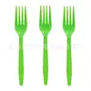 Cubiertos de Plástico con Patrón Verde Fruta, Tenedores y Cucharas, Vajilla Desechable para Fiesta de Cumpleaños, Accesorios para Fotografía, Cubiertos de Color Puro, Tenedores y Cucharas