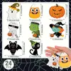 24 Peças de Enfeites de Árvore de Madeira para o Halloween Abóbora Clássica Chapéu de Bruxa Morcego Múmia Frankenstein Pingente Decorativo