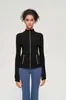 Fábrica de origen Define chaqueta de yoga con el mismo diseño con cuello alto, transpirable, de secado rápido, ajuste ceñido, ropa deportiva atlética para fitness
