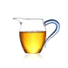 Taza de té de vidrio de borosilicato con mango de colores, taza de té de ceremonia exquisita, taza transparente con pico, taza para hombre pingüino, dispensador de té para té Kung Fu
