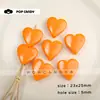 Cuentas de Acrílico de Agujero Grande en Forma de Corazón de Colores Sólidos Sueltas para Colgantes Hechos a Mano DIY, Pulseras, Cadenas para Teléfono, Materiales para Cuentas