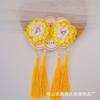 Vintage Hairpin Estilo Chinês Headwear Antigo Headwear Handmade Lã Tecido Tassel Silk Flower Hairpin Hanfu Acessórios