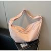 Bolsa Transversal Grande Capacidade Artística Simples Meia-Lua Dumpling Estilo Preguiçoso Casual Cor Sólida Mori Bolsa de Ombro Bolsa Escolar