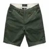 Shorts de Trabalho Masculino de Verão Finos com Cintura Marcada, Corte Reto Solto, Algodão Puro, Casual com Vários Bolsos
