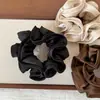 Diseño Original Sentido Doble Capa Volante Intestino Grueso Goma para el Cabello para Mujeres Retro Francés Satén Cuerda Pequeña para el Cabello Accesorios para el Cabello Flor para el Cabello