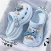 Sapatos de Buraco EVA Femininos 2025 Novo Verão Popular ao Ar Livre Sandálias Chinelos de Solado Grosso com Biqueira Fechada para Praia Esportes