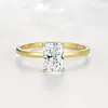 Anillo de Plata de Ley s925 con Circonita Cúbica Corte Flor de Hielo para Mujer, Popular en Europa y América, Simple, Montura de Cuatro Garras, Anillo de Dedo con Diamante, Joyería de Mano, Personalización
