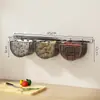 Caixa de Armazenamento de Cebolinha, Gengibre e Alho Cesta de Armazenamento de Cozinha Suporte de Parede para Pendurar Sem Furos Cesta Pequena para Pendurar Gengibre e Alho Artefato