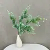 Ramo de flores artificiales, decoración de flores secas, decoración para sala de estar del hogar, accesorios para fotografía de bodas, ramo de lirios del valle, flores hechas a mano