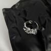 Anillo Abierto Metálico Geométrico Irregular Creativo de Papel de Aluminio para Niña